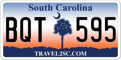 SC license plate BQT595