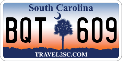 SC license plate BQT609