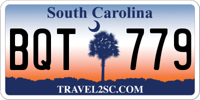 SC license plate BQT779