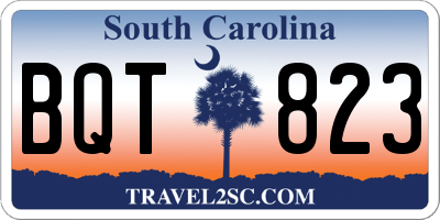 SC license plate BQT823