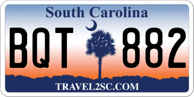 SC license plate BQT882