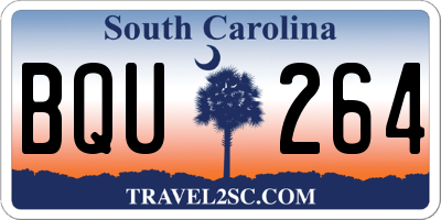 SC license plate BQU264