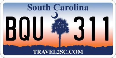 SC license plate BQU311