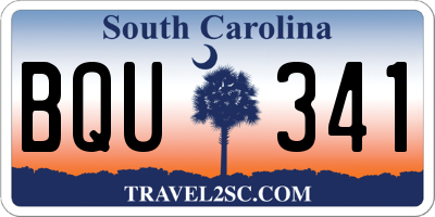SC license plate BQU341