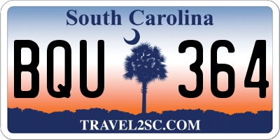 SC license plate BQU364