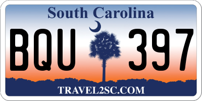 SC license plate BQU397
