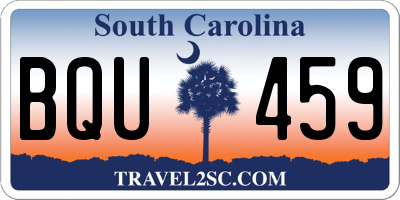 SC license plate BQU459