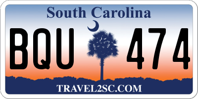 SC license plate BQU474