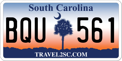 SC license plate BQU561