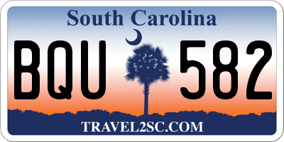 SC license plate BQU582
