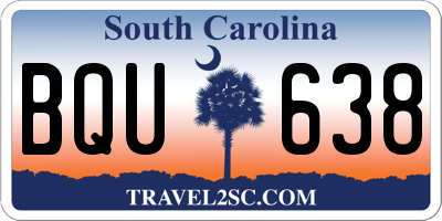 SC license plate BQU638