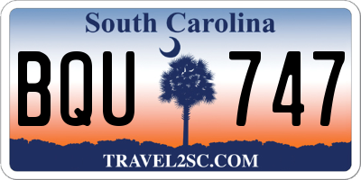 SC license plate BQU747