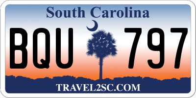 SC license plate BQU797