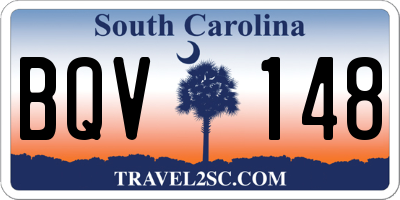 SC license plate BQV148