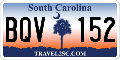 SC license plate BQV152