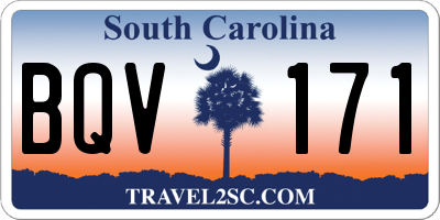 SC license plate BQV171