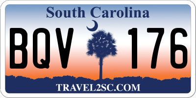 SC license plate BQV176