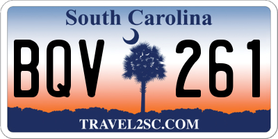 SC license plate BQV261