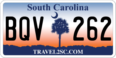 SC license plate BQV262