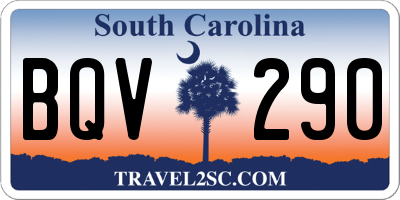 SC license plate BQV290