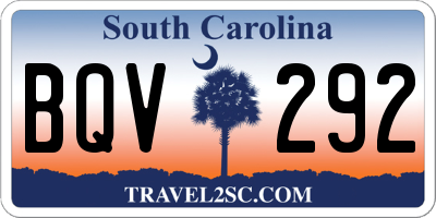 SC license plate BQV292