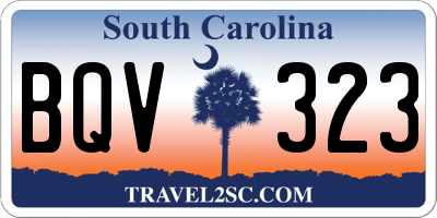 SC license plate BQV323