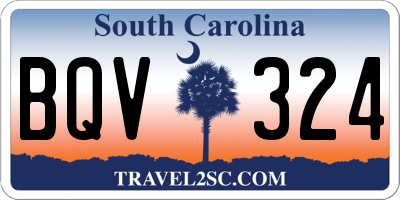 SC license plate BQV324