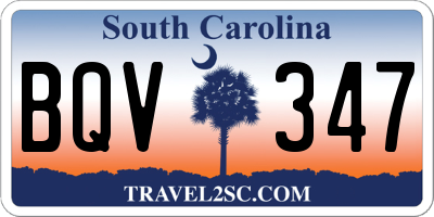 SC license plate BQV347