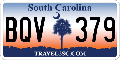 SC license plate BQV379