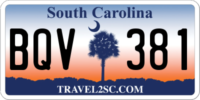 SC license plate BQV381