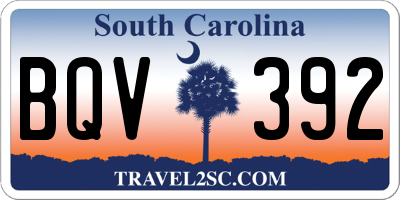 SC license plate BQV392