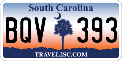 SC license plate BQV393