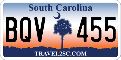 SC license plate BQV455