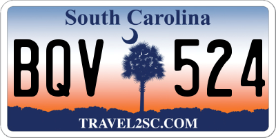 SC license plate BQV524
