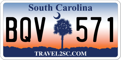 SC license plate BQV571