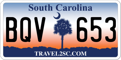 SC license plate BQV653