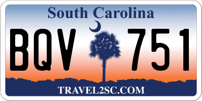 SC license plate BQV751