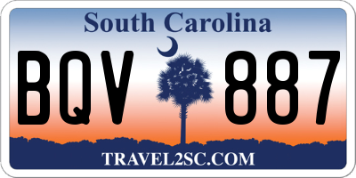SC license plate BQV887