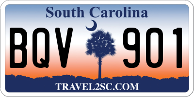 SC license plate BQV901