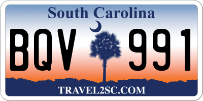 SC license plate BQV991
