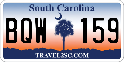 SC license plate BQW159