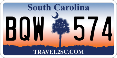 SC license plate BQW574