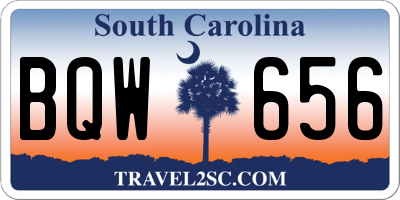 SC license plate BQW656