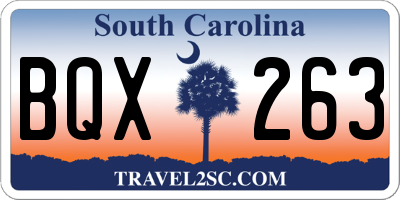 SC license plate BQX263