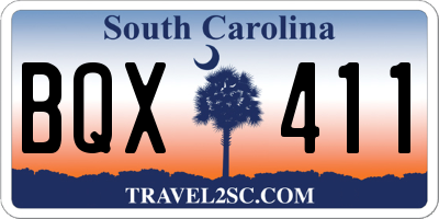 SC license plate BQX411