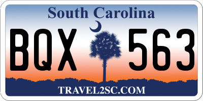 SC license plate BQX563