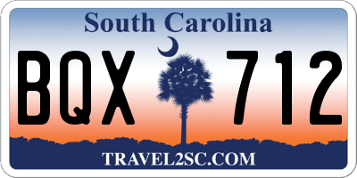 SC license plate BQX712