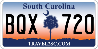 SC license plate BQX720