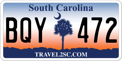 SC license plate BQY472