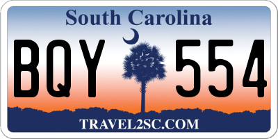 SC license plate BQY554